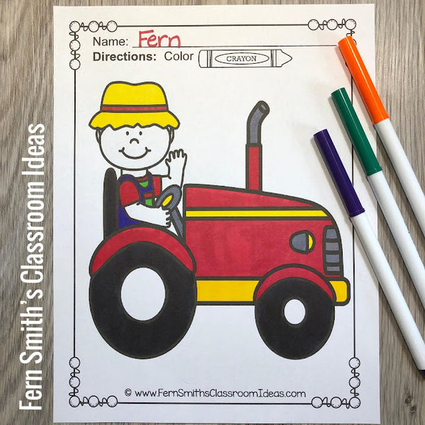 Grab These Adorable Farm and Fall Coloring Pages For Your Classroom Today!