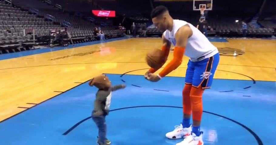 Watch Russell Westbrook’s Adorable Son Show Off His Moves on the Court