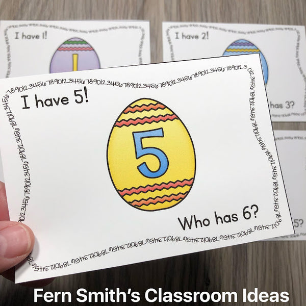 Grab This Adorable Easter Egg Themed Numbers 1 to 25 I Have, Who Has? Card Game for Your Classroom Today!