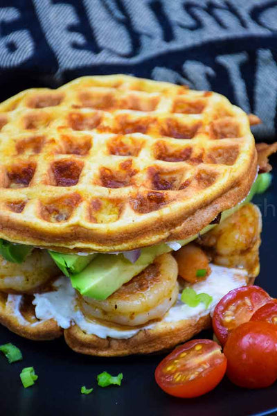 This Cajun Shrimp and Avocado Chaffle is a delicious low carb sandwich that is perfect for lunch! Full of tasty ingredients like shrimp, avocado, and bacon, this Keto Friendly lunch can be prepared ahead of time and assembled later, making it an...