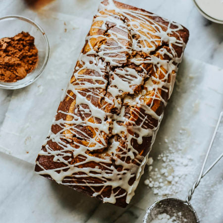 Two amazing flavours collide in this super moist pumpkin chocolate marble loaf