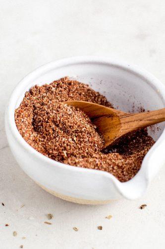 The perfect amount of spices come together in the homemade taco seasoning!  You will never buy taco seasoning from the store again!