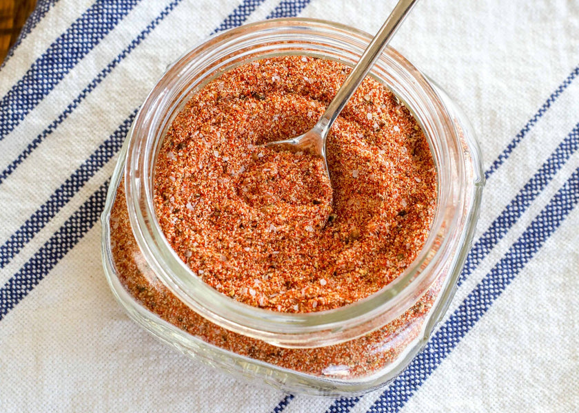 Garlic powder, onion powder, smoked paprika, kosher salt, and freshly ground pepper make up the All-Purpose Seasoning that I reach for the most often.