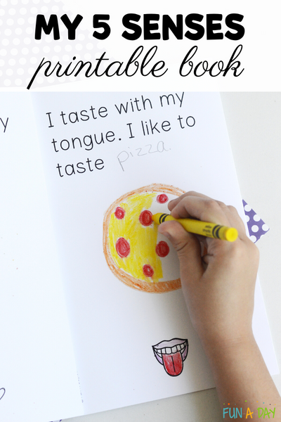 My 5 Senses Printable Book for Kids