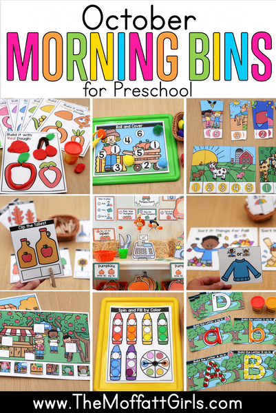 Preschool October Morning Bins