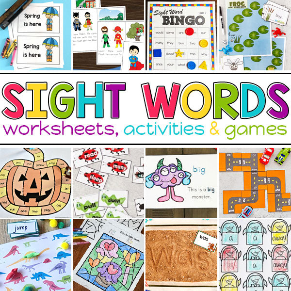 Sight Words for Kids FREE Worksheets, Activities, Games