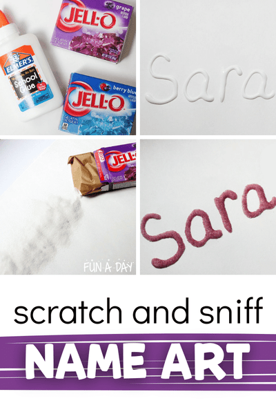 Scratch and Sniff Name Art 5 Senses Activity