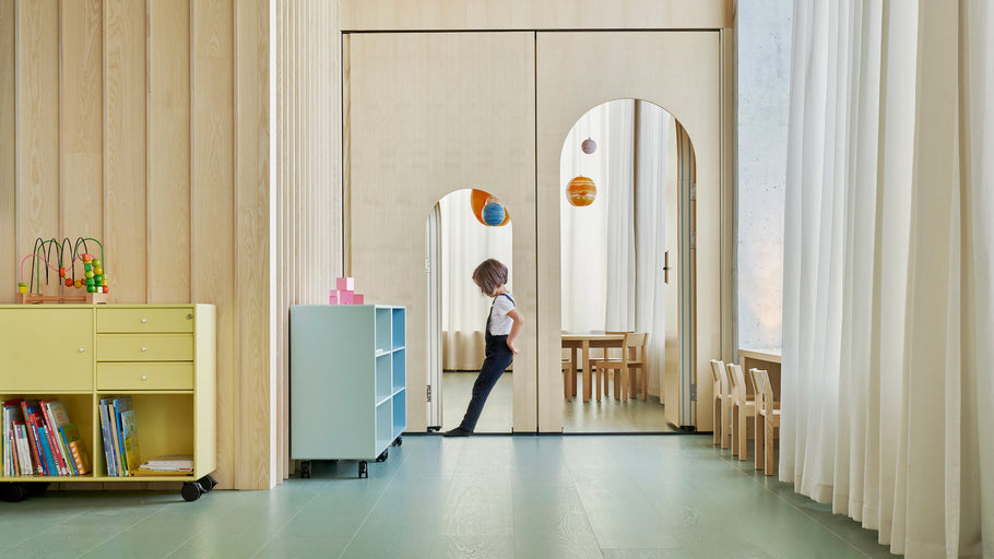 Bold Colour Meets Blonde Wood in a Helsinki Kindergarten – Azure Magazine