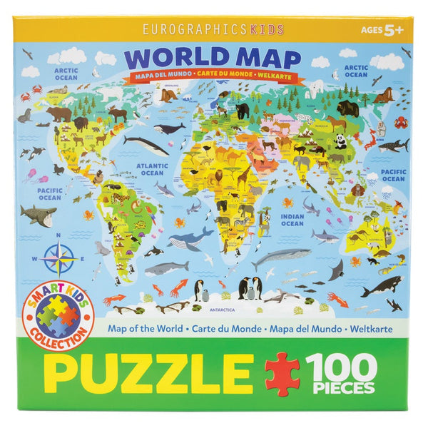 (damaged) Kids World Map Puzzle 100