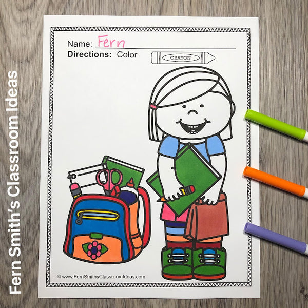 Grab These Back to School Coloring Pages & Have Some Fun at the Start of School!