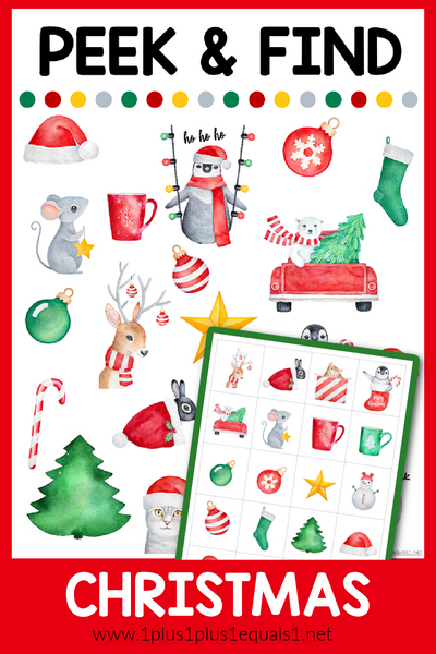 Peek & Find ~ Free Christmas Printable Game for Kids