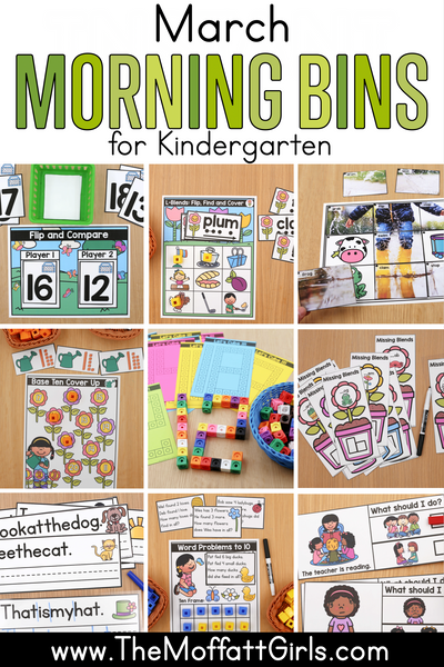 Kindergarten March Morning Bins