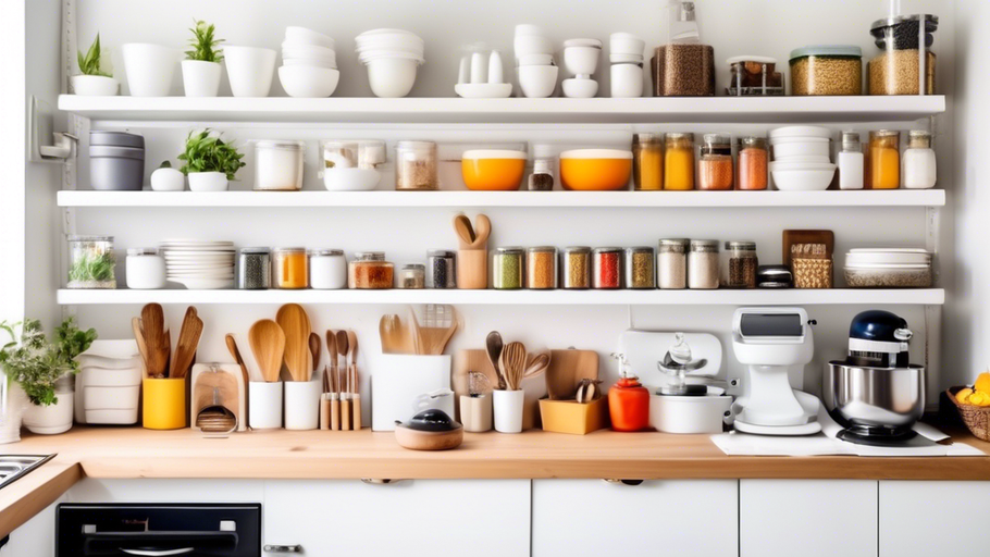 Tidy Kitchen with Organizer Rack