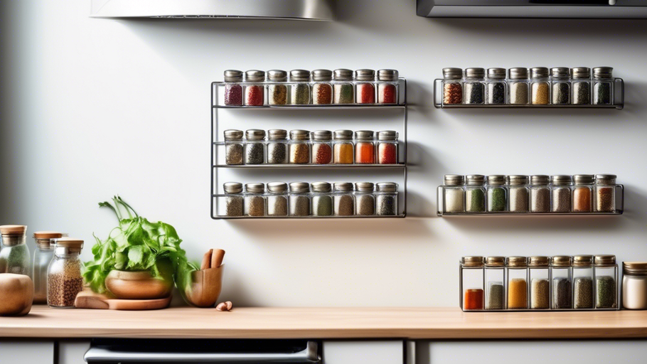 Versatile Wall-Mounted Metal Spice Racks