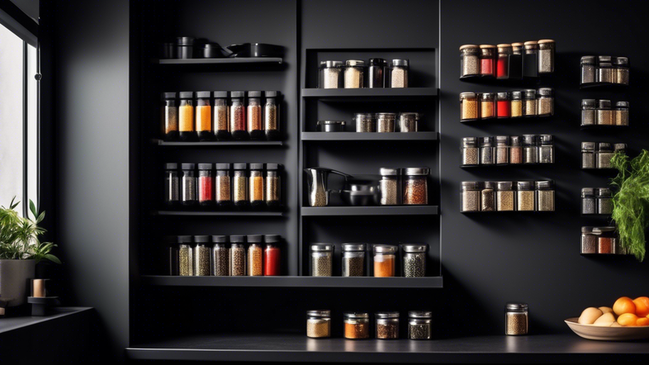 Black Revolving Spice Rack: Enhance Your Kitchen's Functionality