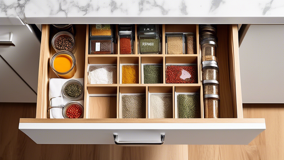 Maximize Space: Expandable Spice Drawer Organizer