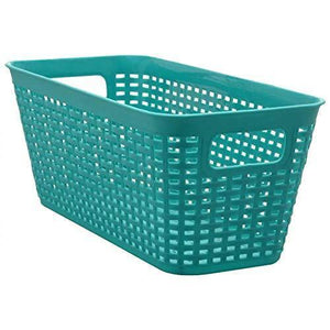 Small Colorful Plastic Baskets Rectangle Tray Pantry Organization and Storage Kitchen Cabinet Spice Rack Food Shelf Organizer Organizing for Desks Drawers Weave Deep Closets Lockers - Productive Organizing