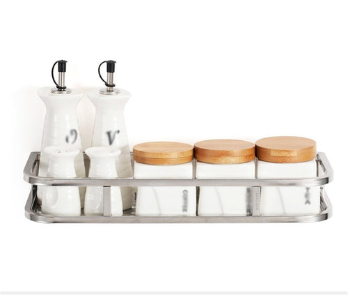 Wall Mounted Kitchen Spice Rack Stainless Steel Seasoning Bottles Stand, Kitchen Storage Shelf, Spice Holder, Will Not Rust, Silver (Size : 50156 cm) - Productive Organizing