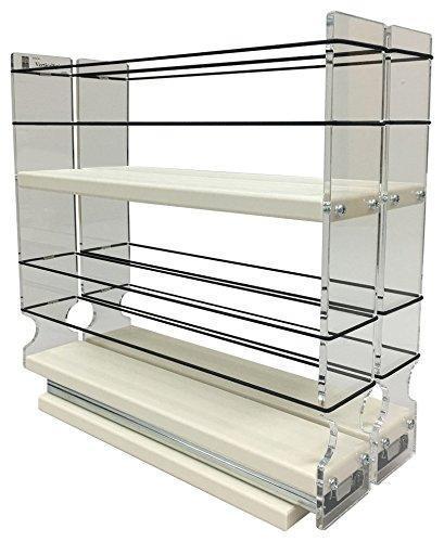 Vertical Spice - 22x2x11 DC - Spice Rack - Narrow Space w/2 Drawers each with 2 Shelves - 20 Spice Capacity - Easy to Install - Productive Organizing