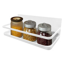 Load image into Gallery viewer, Spice Rack, MONOLED Spice Rack Organizer, Magnetic Single Tier Fridge Spice Rack Shelves Organizer, Space Saving Storage Rack for Refrigerator Kitchen Cabinet Cupboard Pantry Door Seasonings (White) - Productive Organizing