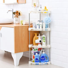 Load image into Gallery viewer, 4-Tier Corner Storage Organizer Shelf I Best Kitchen Spice Rack, Makeup/Cosmetics Counter Organizing Stand, Bathroom Organizer (Off White) (4-Tier) - Productive Organizing