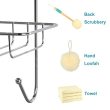 Load image into Gallery viewer, HonTop Shower Caddy Storage Organizer with 3 Baskets Over The Door Rack for Bathroom Kitchen Storage Shelves Toiletries Spice Towel and Soap Holder - Productive Organizing