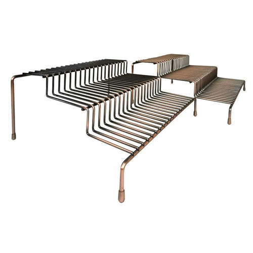 3 Tier Spice Rack Step Shelf Cabinet Countertop Kitchen Organizer Expandable Stackable, Pantry Bathroom Multipurpose Storage Rack Holder Non-Skid, 2-Pack - Productive Organizing