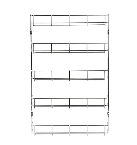 EXERZ Herb and Spice Rack 5 Tiers - Kitchen Cabinet Shelf Organizer for Jars, Perfect Space Saving and Storage. Wall mountable or Cupboard Door Fitting (Fixings Included) (5 Tiers EXSR004-5) - Productive Organizing