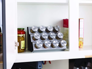 Kamenstein 5192805 Tilt 12-Jar Countertop Spice Rack Organizer with Free Spice Refills for 5 Years - Productive Organizing