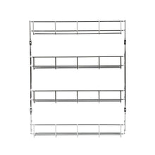 Load image into Gallery viewer, Exzact EXERZ Herb and Spice Rack 4 Tiers – Kitchen Shelf Organiser for Jars, Perfect Space Saving and Storage. Wall mountable or Cupboard Door Fitting (Fixings Included in The Package) EXSR004-4 - Productive Organizing