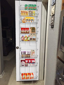 Home-Complete Over the Door Organizer-Space Saving Hanging Storage Shelves for Kitchen, Pantry, Closet-For Spices, Jars, Cleaning Products and More - Productive Organizing