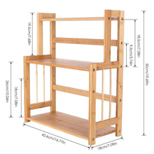 Load image into Gallery viewer, HOMECHO Bamboo Spice Rack Bottle Jars Holder Countertop Storage Organizer Free Standing with 3-Tier Adjustable Slim Shelf for Kitchen Bathroom Bedroom HMC-BA-004 - Productive Organizing