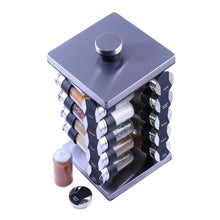 Load image into Gallery viewer, Orii GSR3920 Rotunda 20 Jar Spice Rack, silver, black - Productive Organizing