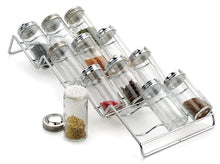 Load image into Gallery viewer, Spice Rack and 12-Bottle Set - Endurance (Chrome) (3.25&quot;h x 6.50&quot;w x 17&quot;L) - Productive Organizing