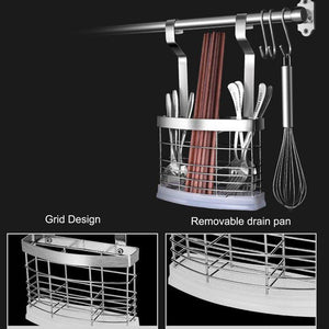 304 Stainless Steel Kitchen Shelves Wall Hanging Turret 3 Layer Spice Jars Organizer Foldable Dish Drying Rack Kitchen Utensils Holder - Productive Organizing