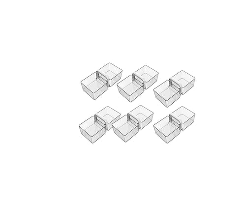 Ybmhome Spice Condiment Organizer Bin Storage Basket Silverware Cutlery Flatware Caddy Utensil Napkin Holder For Kitchen Pantry, Cabinet, Countertops Clear 2127-6 (6, Divided Condiment Caddy) - Productive Organizing