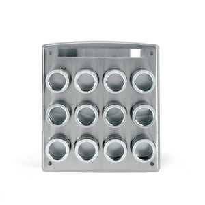 Kamenstein Magnetic 12-Tin Spice Rack with Free Spice Refills for 5 Years - Productive Organizing