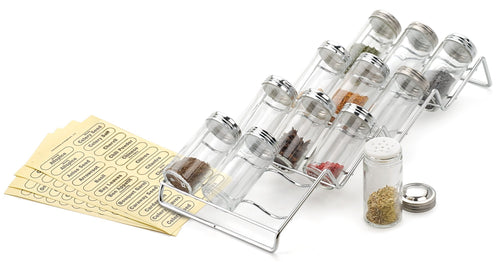 Spice Rack and 12-Bottle Set - Endurance (Chrome) (3.25