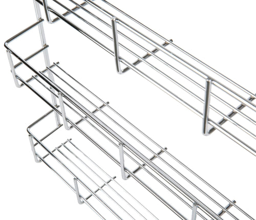 Exzact EXERZ Herb and Spice Rack 4 Tiers – Kitchen Shelf Organiser for Jars, Perfect Space Saving and Storage. Wall mountable or Cupboard Door Fitting (Fixings Included in The Package) EXSR004-4 - Productive Organizing