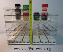 Load image into Gallery viewer, Vertical Spice - 22x2x11 DC - Spice Rack - Narrow Space w/2 Drawers each with 2 Shelves - 20 Spice Capacity - Easy to Install - Productive Organizing