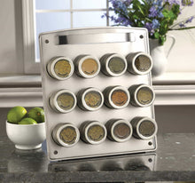 Load image into Gallery viewer, Kamenstein Magnetic 12-Tin Spice Rack with Free Spice Refills for 5 Years - Productive Organizing